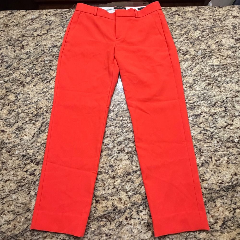 Banana Republic Avery Red Tailored Ankle Dress Pants Womens 4 ws